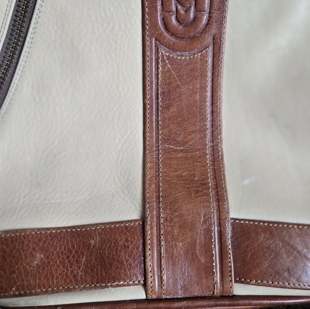 Marino Orlandi Brown and Cream Backpack - Picture 15 of 16